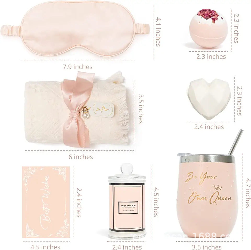 Exklusives Badegeschenkset mit Badesalz & Lotion; das perfekte Luxusgeschenk für Frauen, die sich verwöhnen lassen.