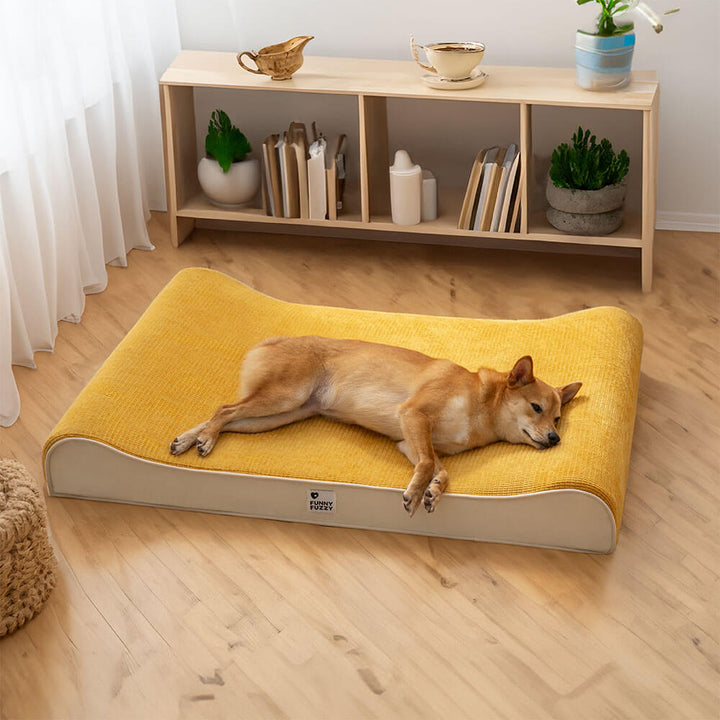 Luxuriöses orthopädisches Hundebett, wasserdicht & gelenkschonend für ultimativen Schlafkomfort des Haustiers.