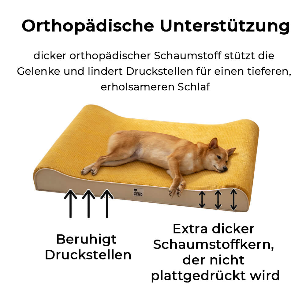 Großes, orthopädisches Hundebett für maximalen Komfort. Wasserdichtes Tierbett, ideal für große Hunde.