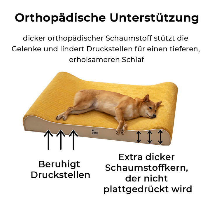 Großes, orthopädisches Hundebett für maximalen Komfort. Wasserdichtes Tierbett, ideal für große Hunde.
