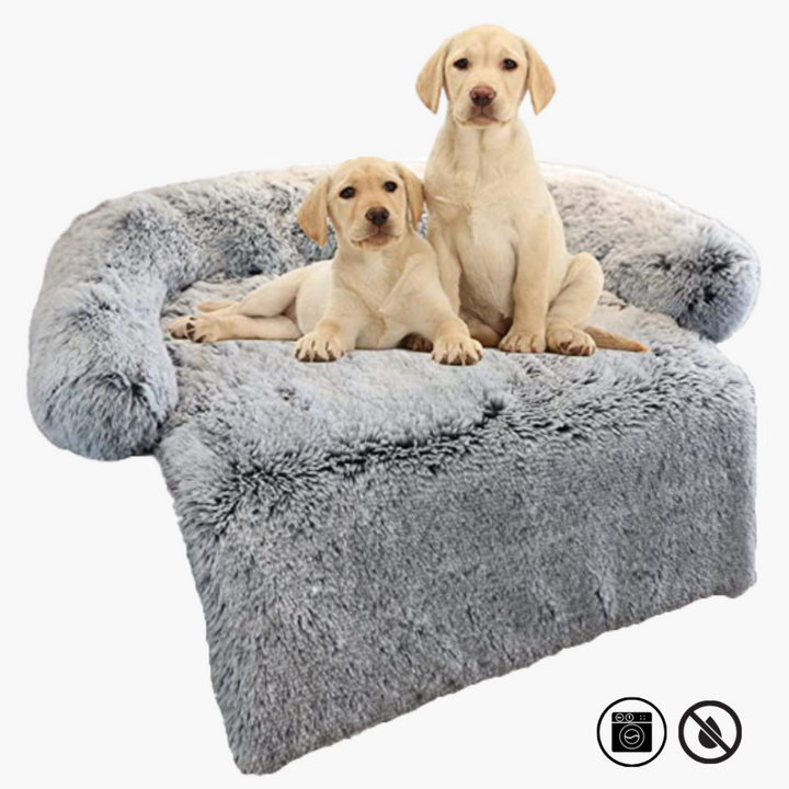 Kuscheliges PawLounge Hundebett für Tiefenentspannung, luxuriöses Plüschbett für maximalen Komfort.