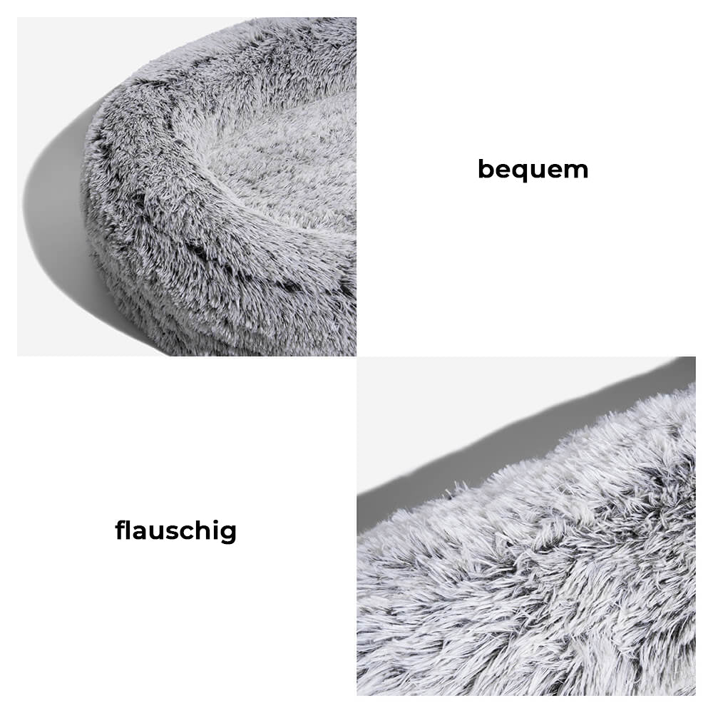 Großes, bequemes Haustierbett & Menschenbett. Luxuriöses Design für gemeinsame Entspannung zu Hause.