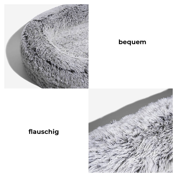 Großes, bequemes Haustierbett & Menschenbett. Luxuriöses Design für gemeinsame Entspannung zu Hause.