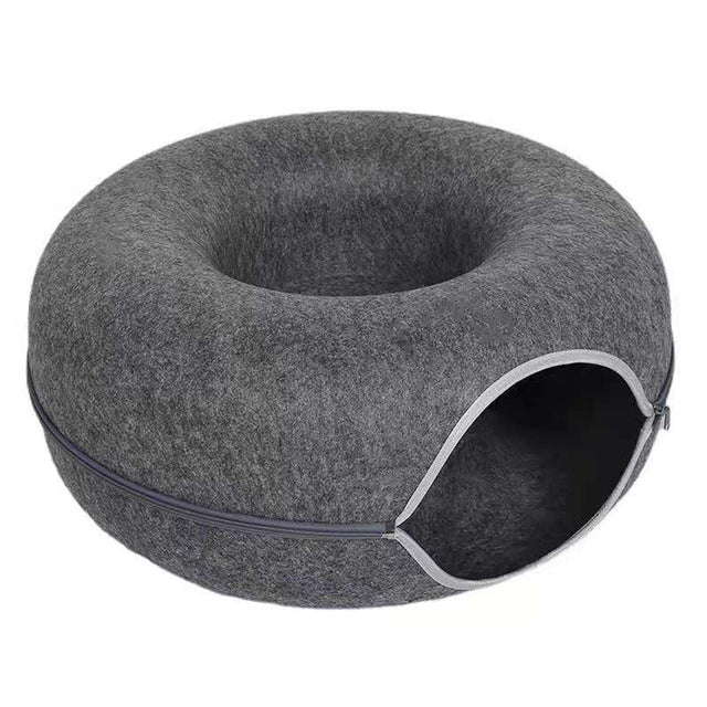 Modernes, luxuriöses Katzenkuschelbett und Spielhaus, ein stylisches Haustierzubehör für Katzen.