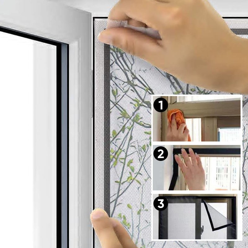 Flexibles Insektenschutznetz zuschneidbar, passt perfekt auf jede Fenster- oder Türgröße.
