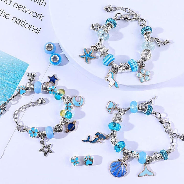 Übersicht des yochoos20240514 Sets: Alle Materialien für individuelle Perlenarmbänder.