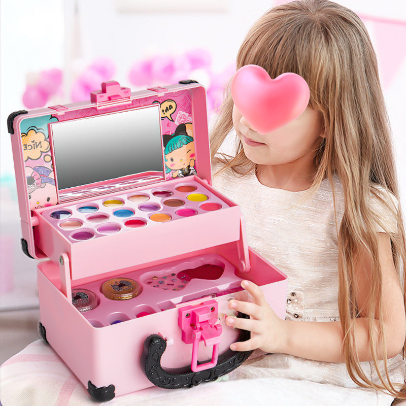 Kinder Make-up Set, abwaschbar, ungiftig. Speziell für Mädchen, fördert fantasievolles Spiel.