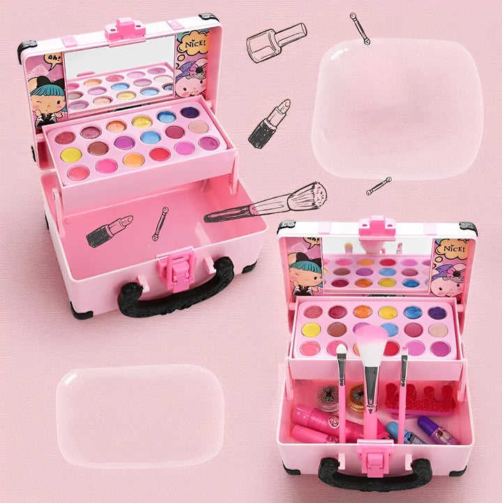 Abwaschbares, ungiftiges Kinder Make-up Set. Das perfekte Mädchen Spielzeug & Geschenk.