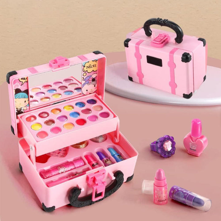 Mädchen Kosmetik Set: abwaschbares & ungiftiges Kinder Make-up. Kreatives Rollenspiel.