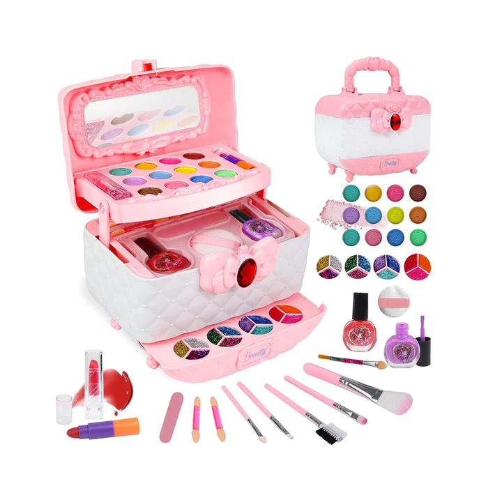 Abwaschbares Kinderschminkset. Ungiftige Spielschminke für sichere Kreativität bei Mädchen.