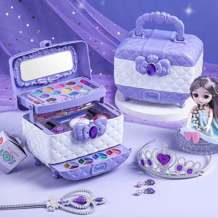 Kreatives Mädchen Spielzeug: Kinderschminkset, ungiftig & abwaschbar. Sicheres Kinder Make-up.