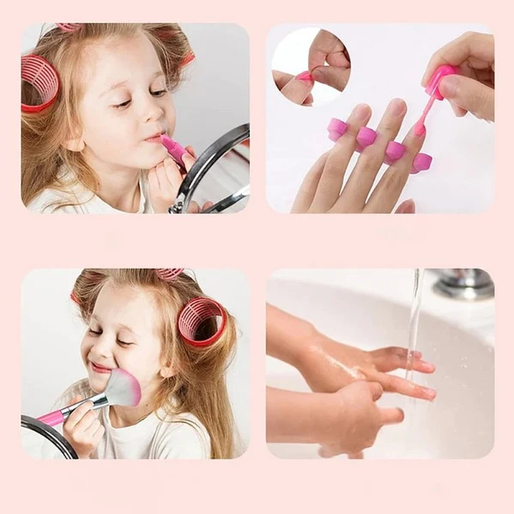 Ungiftiges & Abwaschbares Kinderschminkset für Mädchen. Kreatives Spielzeug Kosmetik.