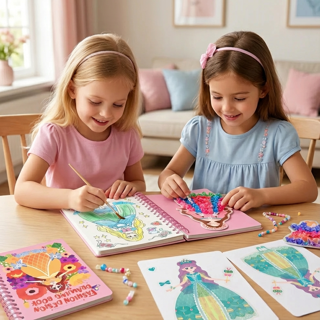 Mädchen Prinzessinnen Mal- & Bastelbuch: Kreatives Kindergeschenk zum Malen, Basteln & Lernen.