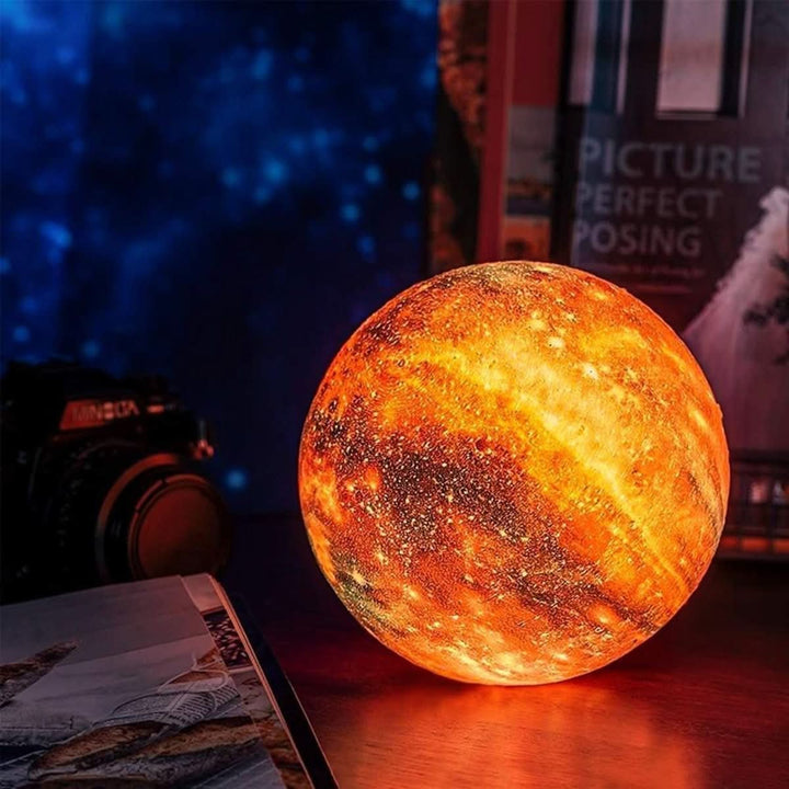 Stimmungslicht: Faszinierende 3D Mondlampe mit sanftem Farbenwechsel. Perfekte Dekolampe für Wohnzimmer.