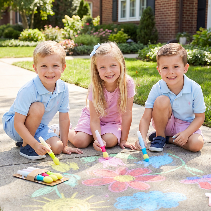 Magische Kinder-Zeichenstifte malen bunt auf Holz, Glas & Papier. Fördert Kreativität & Malspaß für Kinder.