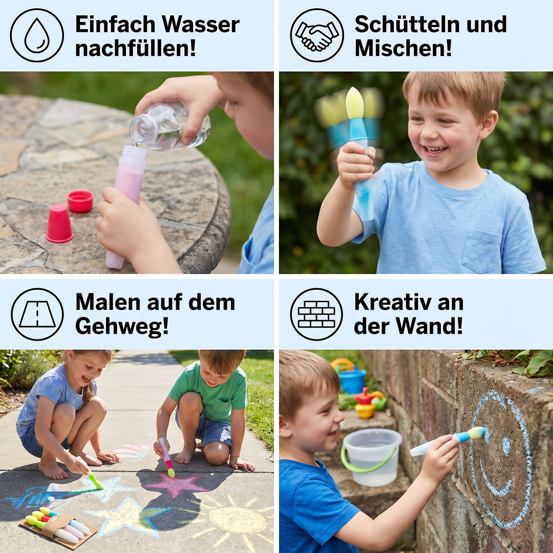Vielseitige Zeichenstifte für Kinder auf Glas, Holz & Papier. Perfekt für kreatives Basteln & Malen.