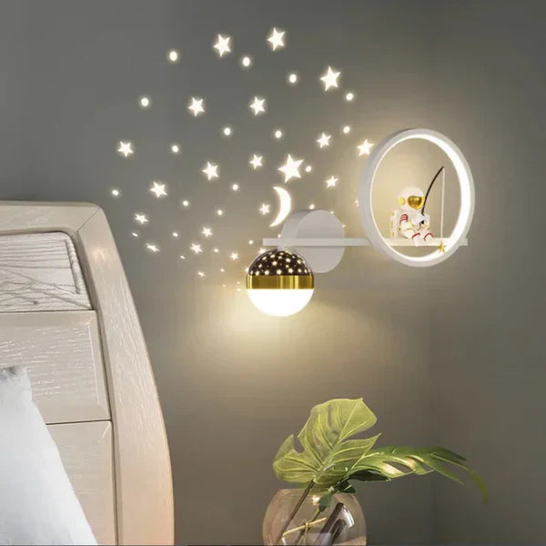Magische Kinderzimmer Wandleuchte, 3 Lichtfarben. Ideale Kinderbeleuchtung & sicheres Nachtlicht für Babys.