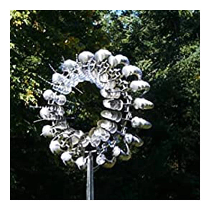 Wetterfeste kinetische Metall-Windmühle, Blickfang für Garten, Balkon & Terrasse, stilvolle Gartendeko.