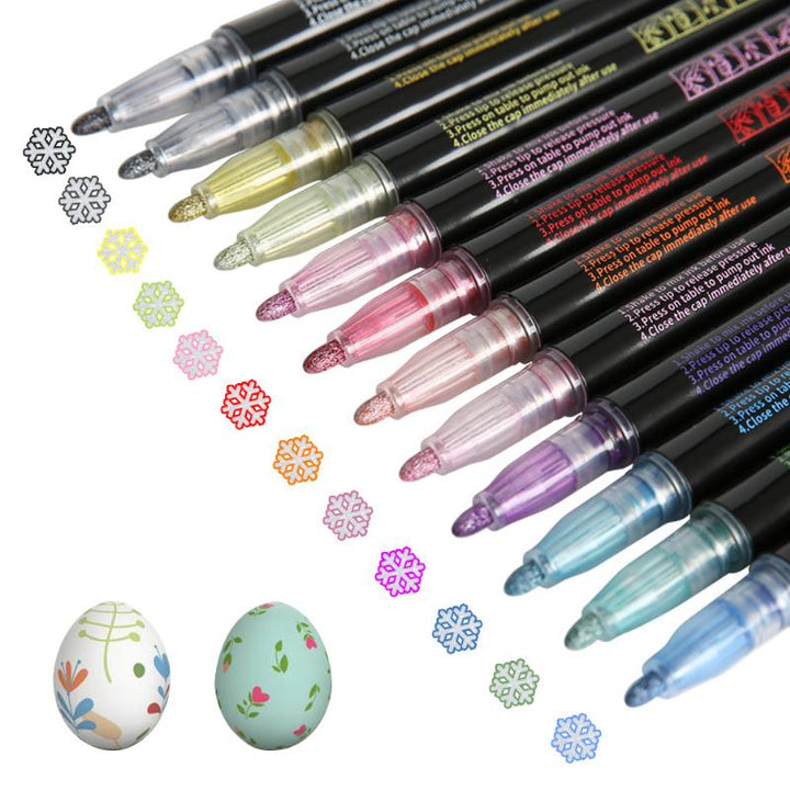 Magische Konturstifte Set, perfekte Marker zum Malen, Zeichnen & DIY Projekte für alle Altersgruppen. Glitzerstifte.