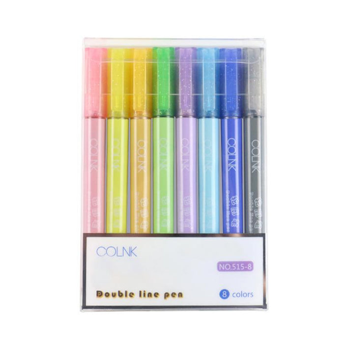 Spaß beim Zeichnen mit Magischen Konturstiften. Glitzerstifte für kreative Bastelprojekte, Kunst & DIY Marker.