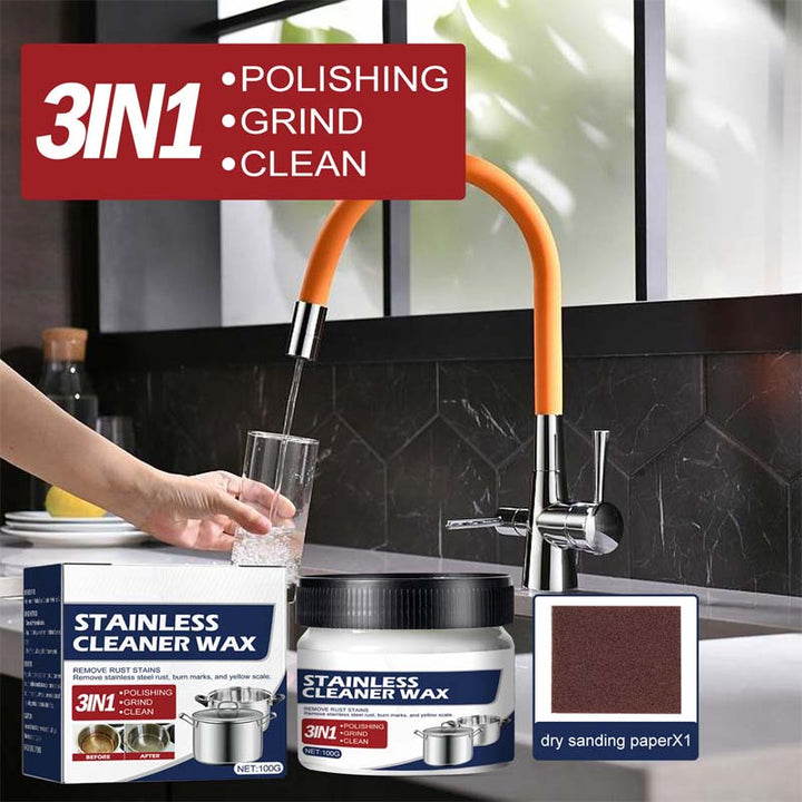 Detailansicht des Tiegels der Magischen Nano Edelstahl Reinigungs-Paste, für Glanz und Sauberkeit.
