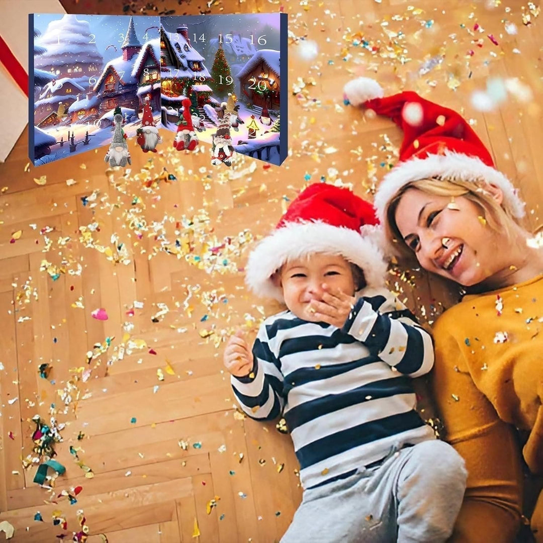 Adventskalender 2024 mit Elfen und Plüschtieren, eine zauberhafte Winterüberraschung für jedes Zuhause.