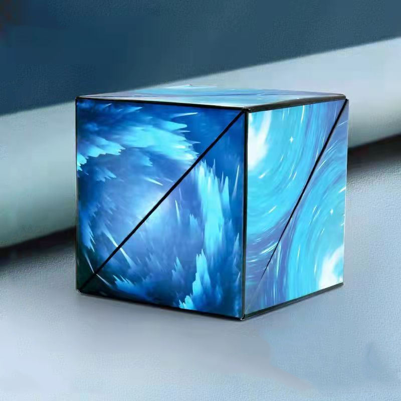 Magischer Würfel, der Formen ändert; Lernspielzeug für Geometrie & Konzentration.