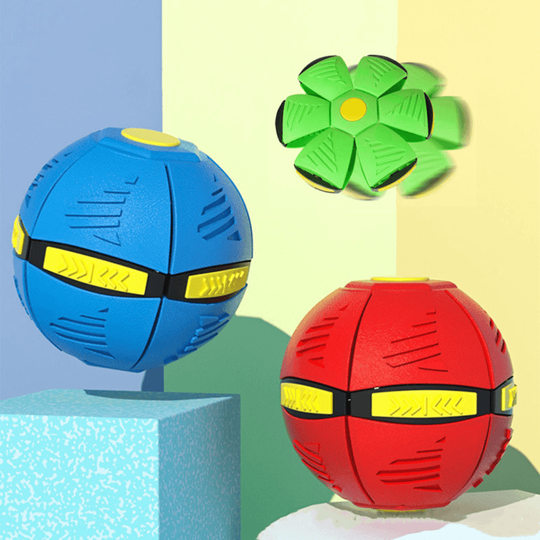 Magischer Fliegender Scheibenball mit LED-Licht, interaktives Hundespielzeug & Katzenspielzeug für aktive Haustiere.