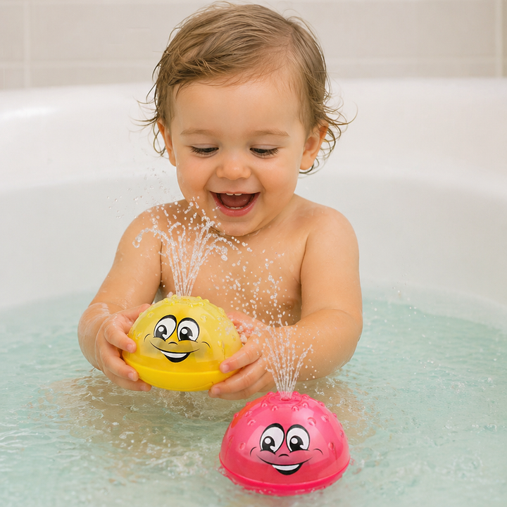 Magischer Sprühball, interaktives Wasserspielzeug für Kleinkinder, fördert Motorik & Badespaß.