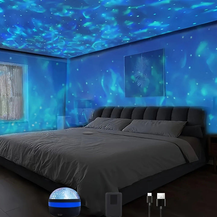 LED Galaxie-Lampe & Sternenlicht-Projektor für Partys; USB-betrieben, schafft magische Atmosphäre.