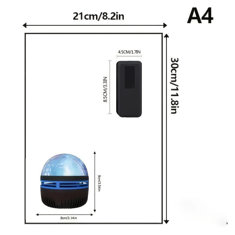 Dekorative USB Sternenhimmel-Projektorlampe mit Galaxie-Effekt für entspanntes Stimmungslicht zuhause.