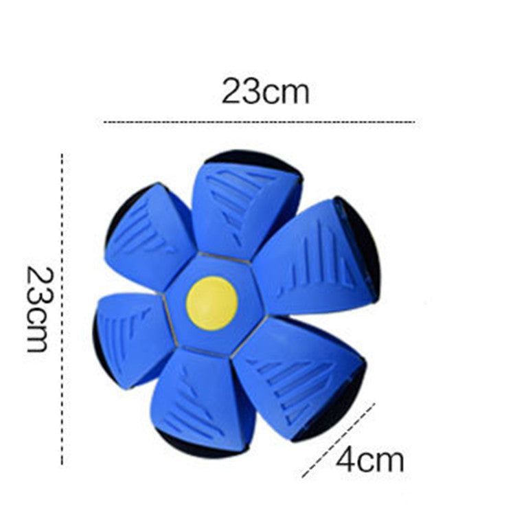 Robuster Verwandlungsball für Kinder, perfekt für Spielspaß und Bewegung im Freien. Von Scheibe zu Ball umwandelbar.
