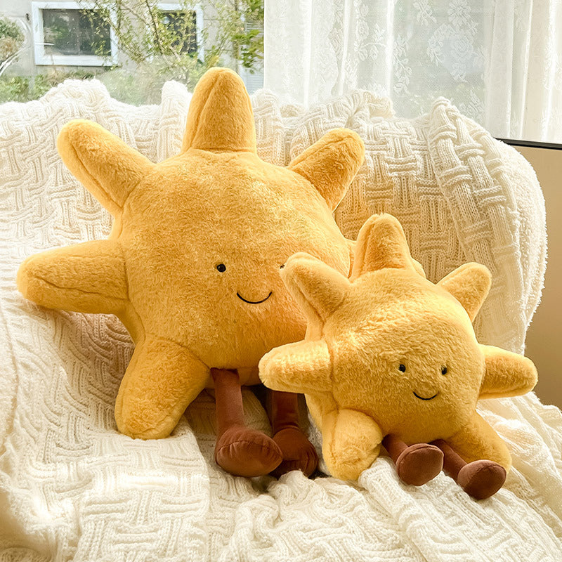 Dekoratives Kissen mit Sonne- & Mond-Motiv als Zierkissen für Couch, Bett oder gemütliche Lesecken.