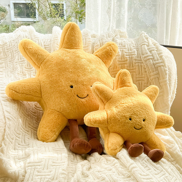 Dekoratives Kissen mit Sonne- & Mond-Motiv als Zierkissen für Couch, Bett oder gemütliche Lesecken.