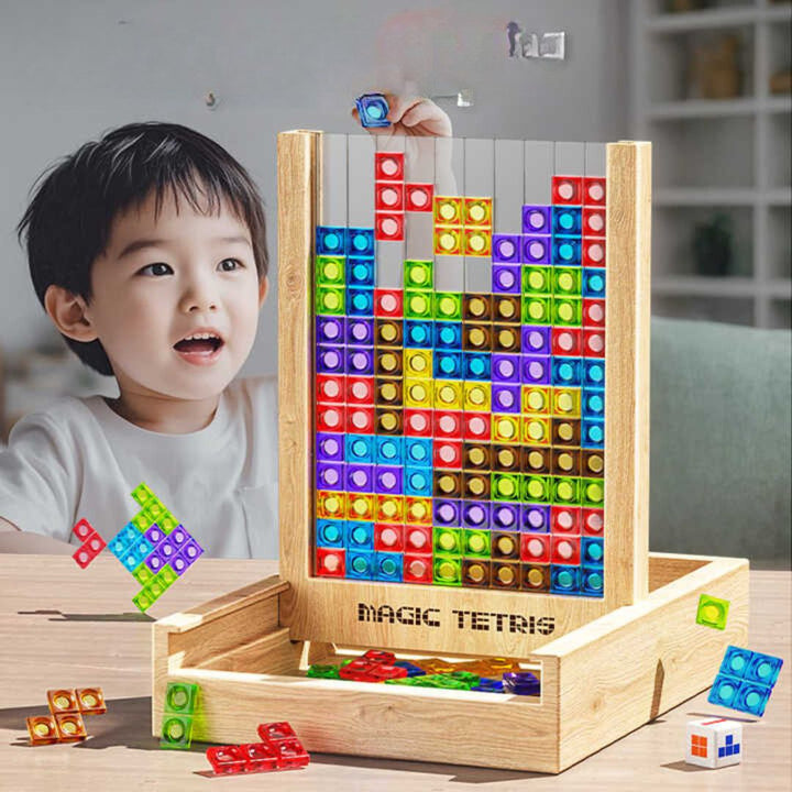Magisches Tetris Spiel, ein farbenfrohes Logik Puzzle für Kinder & Erwachsene, ideal als Denk- & Familien Spielzeug.