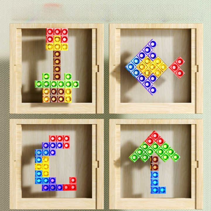 Komplettes Tetris Denkspiel Set, ein pädagogisches Lernspielzeug für Erwachsene & Kinder zur Förderung der Logik.