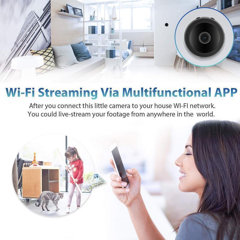 Robuste Full HD 1080p Mini WiFi Kamera, magnetisch, für Innen- & Außenbereich, Sicherheit im Wohnmobil.
