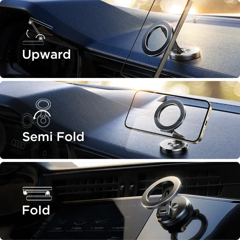 Robuster magnetischer Telefonhalter für Autos, sichere Befestigung und stabile Sicht auf Ihr Handy.