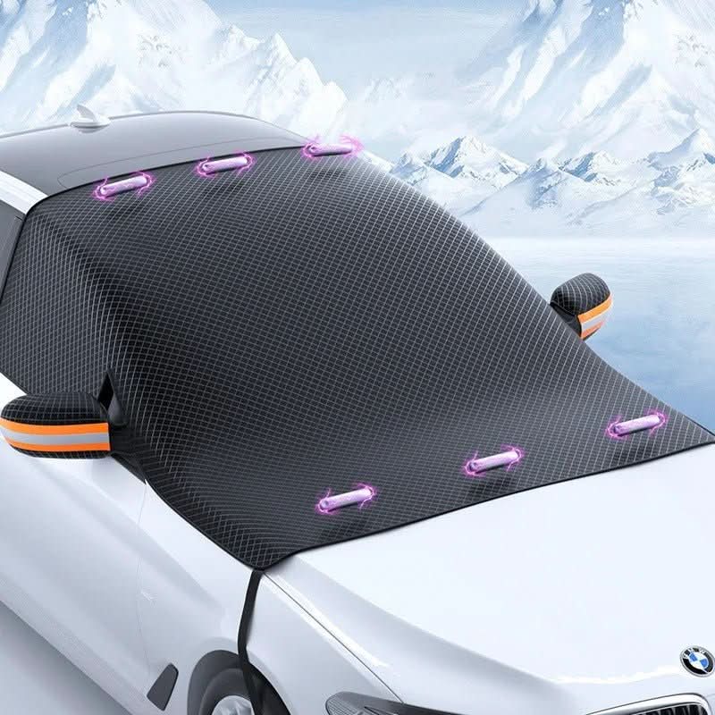 Robuste Autoabdeckung mit Magneten als Winterschutz, Frostschutz und Eisschutz für Ihr Fahrzeug.