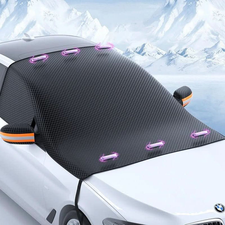 Robuste Autoabdeckung mit Magneten als Winterschutz, Frostschutz und Eisschutz für Ihr Fahrzeug.