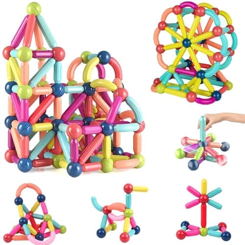 Magnetische Bausteine helfen Kindern, spielerisch 3D-Konzepte zu verstehen & Kreativität zu entfalten.