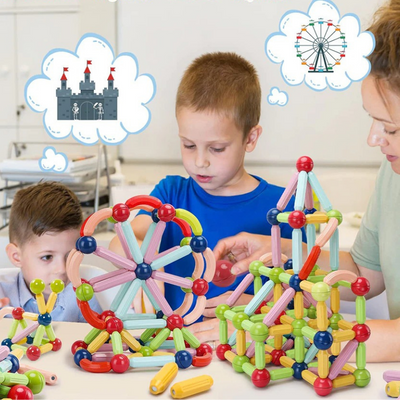 Kreatives Bauspielzeug: bunte Magnetbausteine für grenzenlosen Spielspaß.