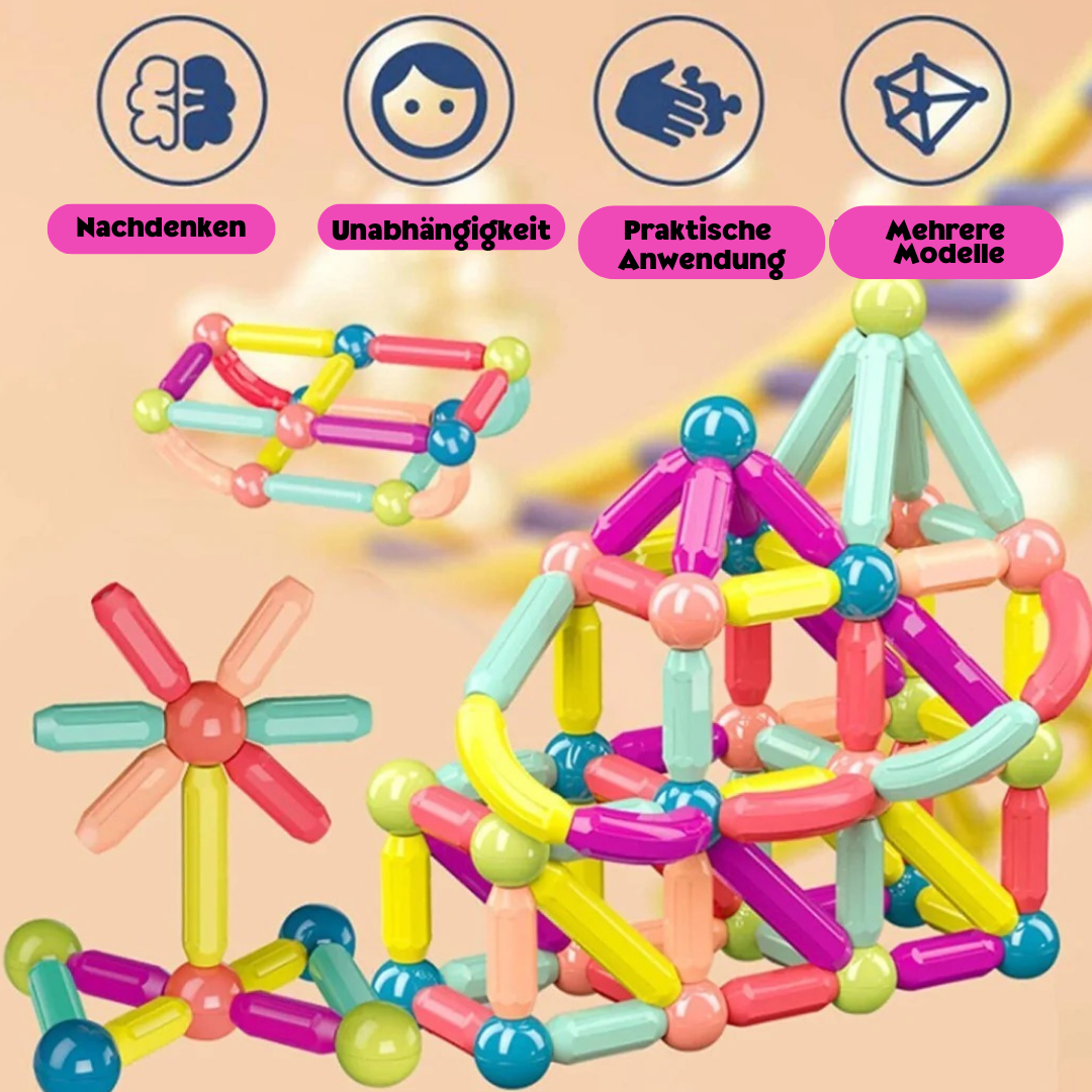 Innovative magnetische Bauklötze für Kinder, vielseitiges Lernspielzeug & Bauspaß.
