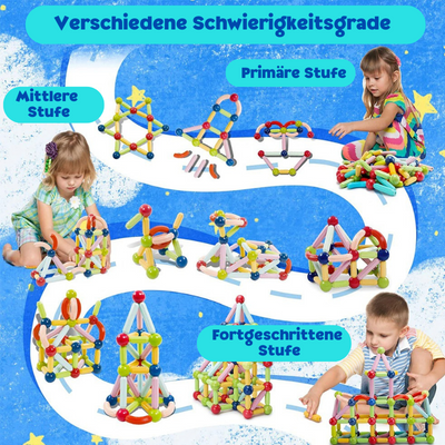 Magnetbausteine als pädagogisches Spielzeug, fördert logisches Denken & Kreativität bei Kindern.