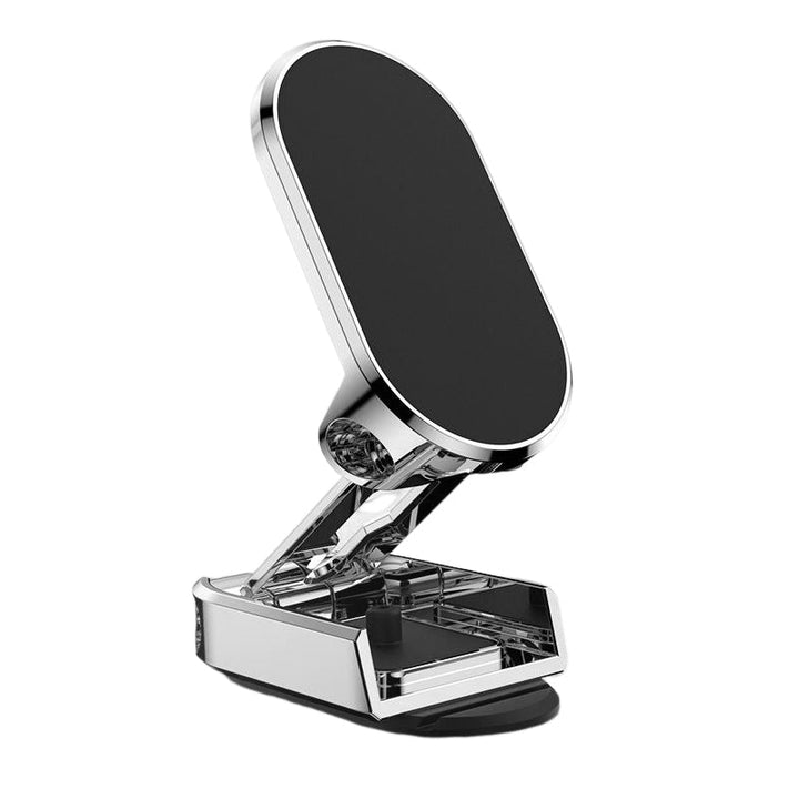 Flexibler Magnet-Telefonhalter fürs Fahrzeug, faltbar & stabil, passend für alle Handys.