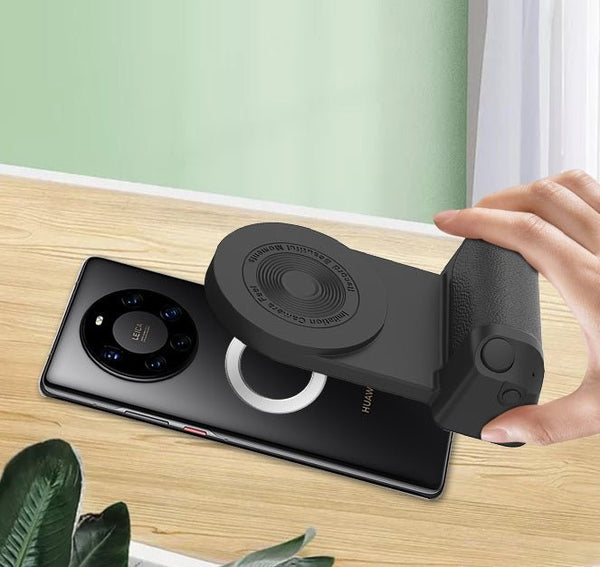 Magnetische Handyhalterung Griply mit kabelloser Ladefunktion für Smartphones, ideal für Foto & Video.