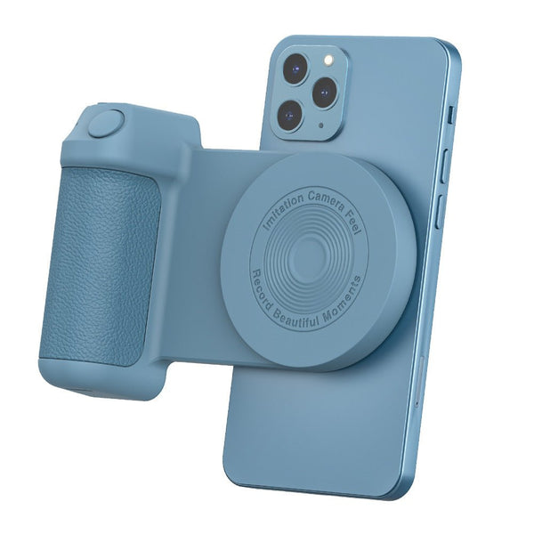 Rosa magnetischer Smartphone Grip mit mobiler kabelloser Ladefunktion, praktisch für unterwegs & Selfies.