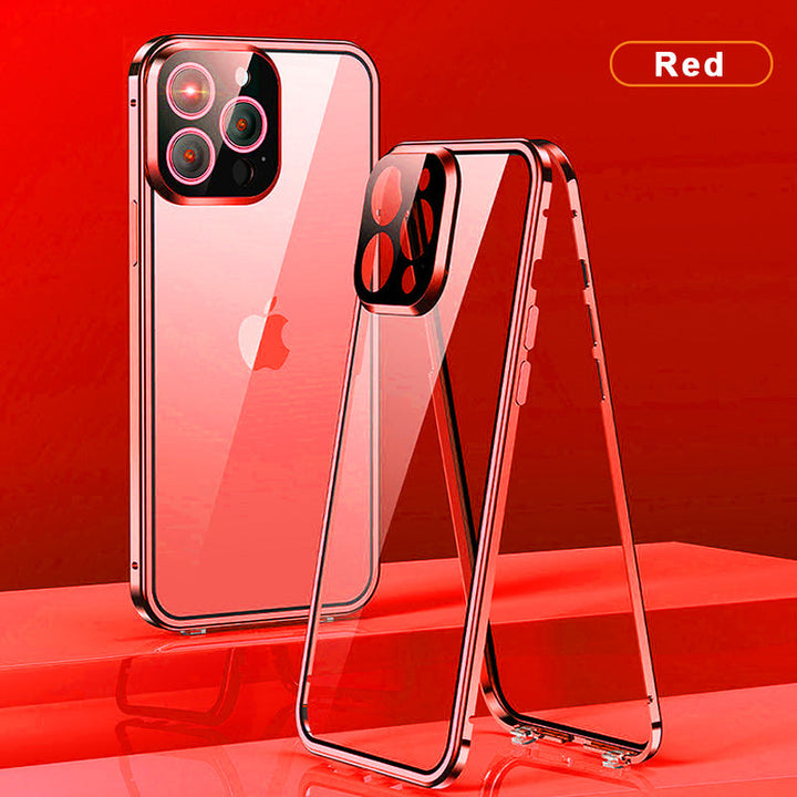 Hochwertige iPhone Schutzhülle mit Blickschutz. Magnetisch, robust, schützt Display & Gehäuse optimal.