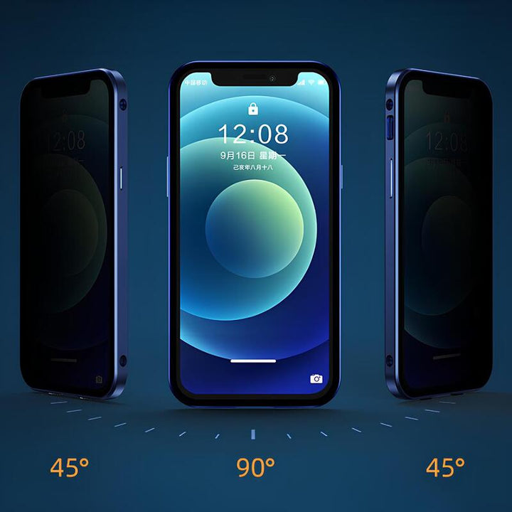 Premium iPhone 14 Hülle mit Blickschutz, magnetisch & stoßfest. Optimaler Kratz- und Staubschutz.