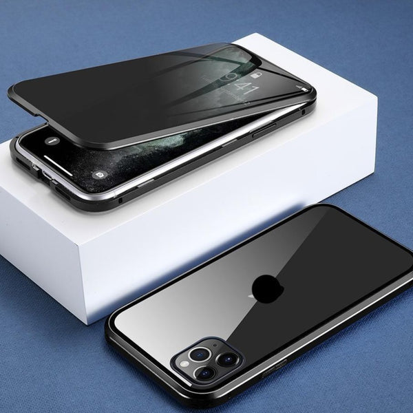 Einfache Installation: Magnetische iPhone Schutzhülle mit starkem Magnetrahmen für sicheren Halt.